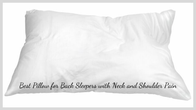 best pillow for back sleepers with neck and shoulder pain